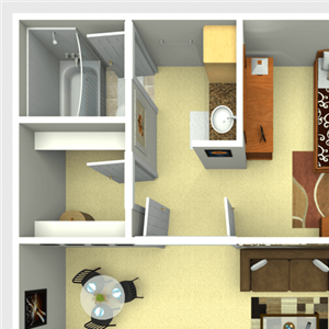 1 bed 1 bath